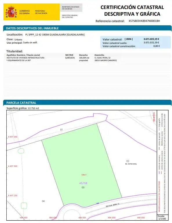 Terreno industrial en venta en Guadalajara