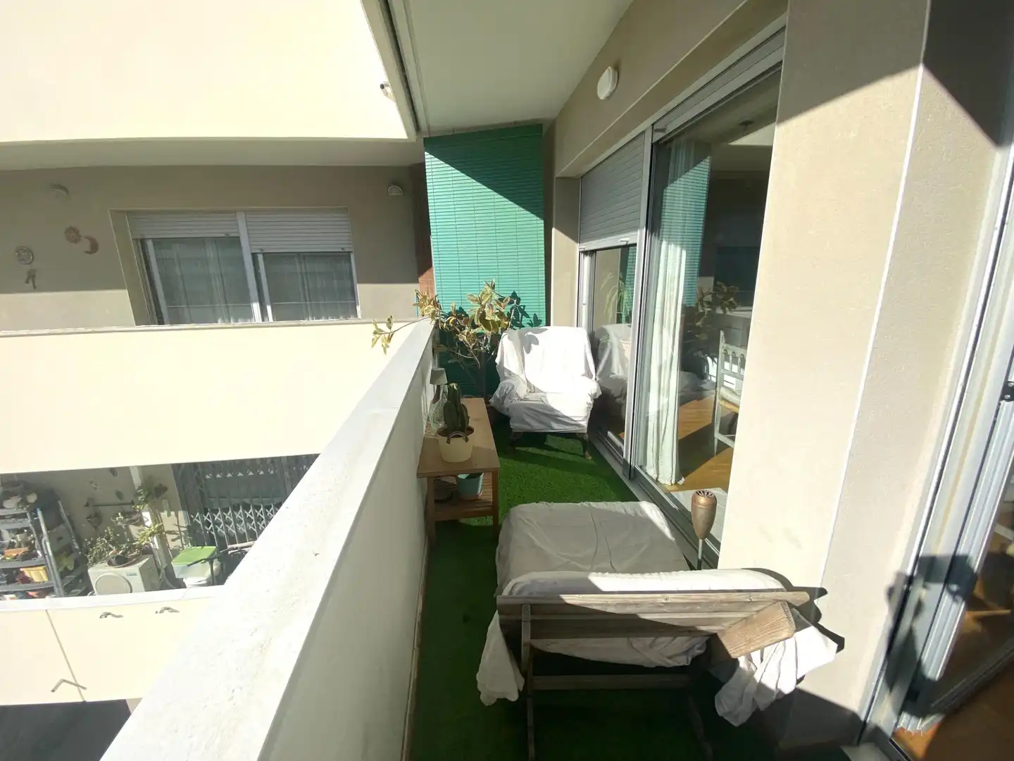 Terrasse von Wohnung zur Miete in Barcelona mit Heizung, Parkett und Möbliert