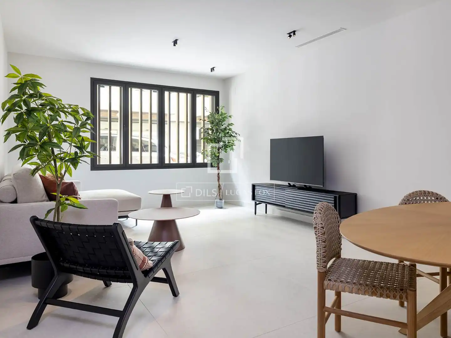 Wohnzimmer von Wohnung zur Miete in Barcelona mit Klimaanlage, Terrasse und Möbliert