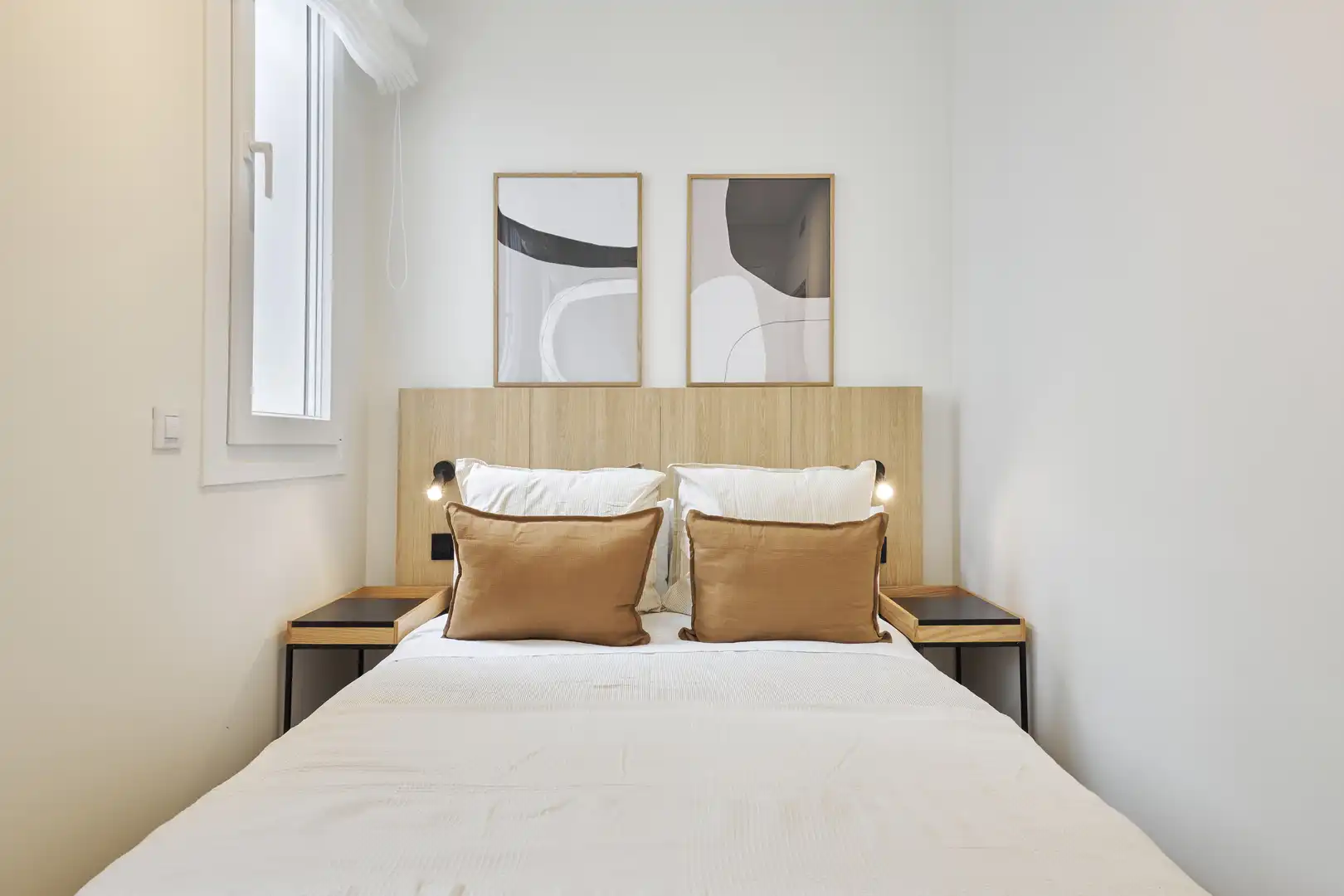 Schlafzimmer von Wohnung zur Miete in Madrid mit Klimaanlage und Balkon