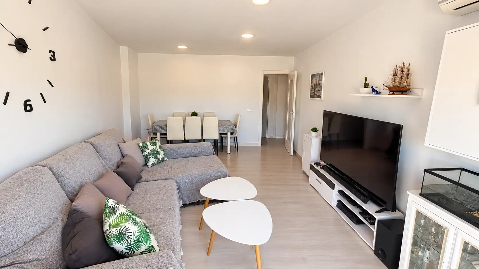 Wohnzimmer von Wohnung zum Verkauf in Alberic mit Klimaanlage, Heizung und Terrasse