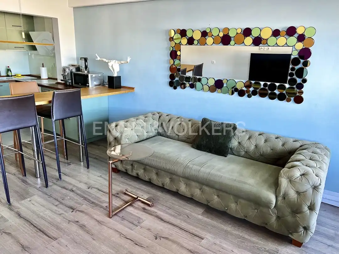 Living room of Flat for rent in Sitges  with Air Conditioner, Heating and Parquet flooring