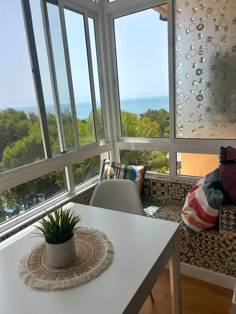 Balcony of Study for rent in Benalmádena  with Air Conditioner, Terrace and Furnished
