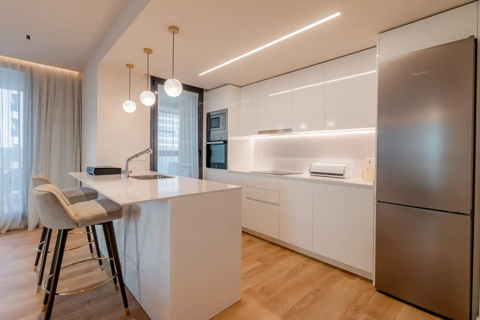 Cocina de Apartamento en venta en Madrid con Calefacción, Jardín privado y Piscina comunitaria