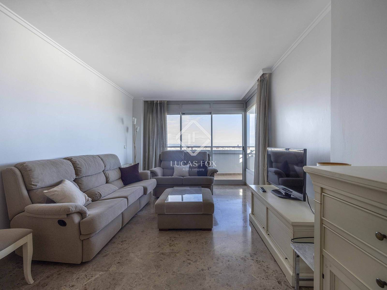 Living room of Flat to rent in  Valencia Capital  with Air Conditioner, Heating and Terrace