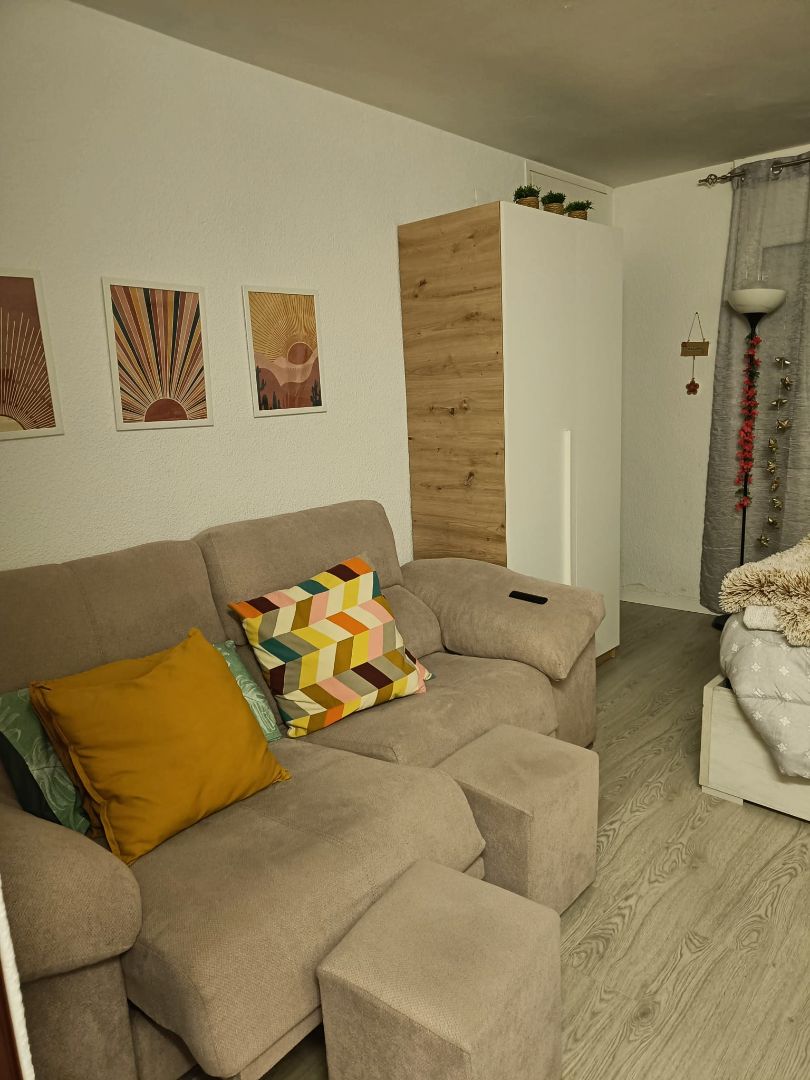 Sala d'estar de Estudi en venda en Pineda de Mar amb Parquet, Moblat i Forn