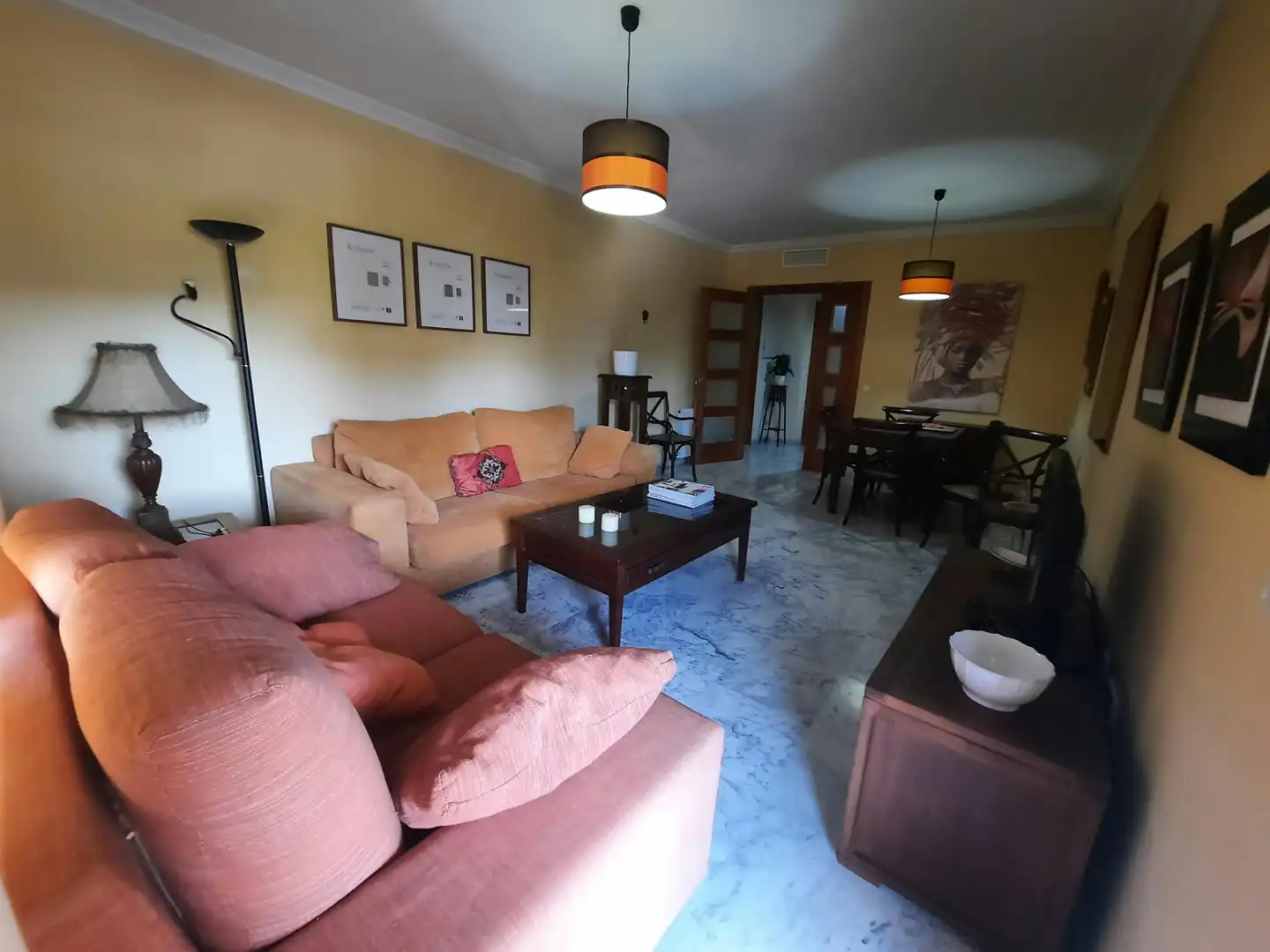 Wohnzimmer von Wohnung zur Miete in Badajoz mit Klimaanlage, Heizung und Terrasse