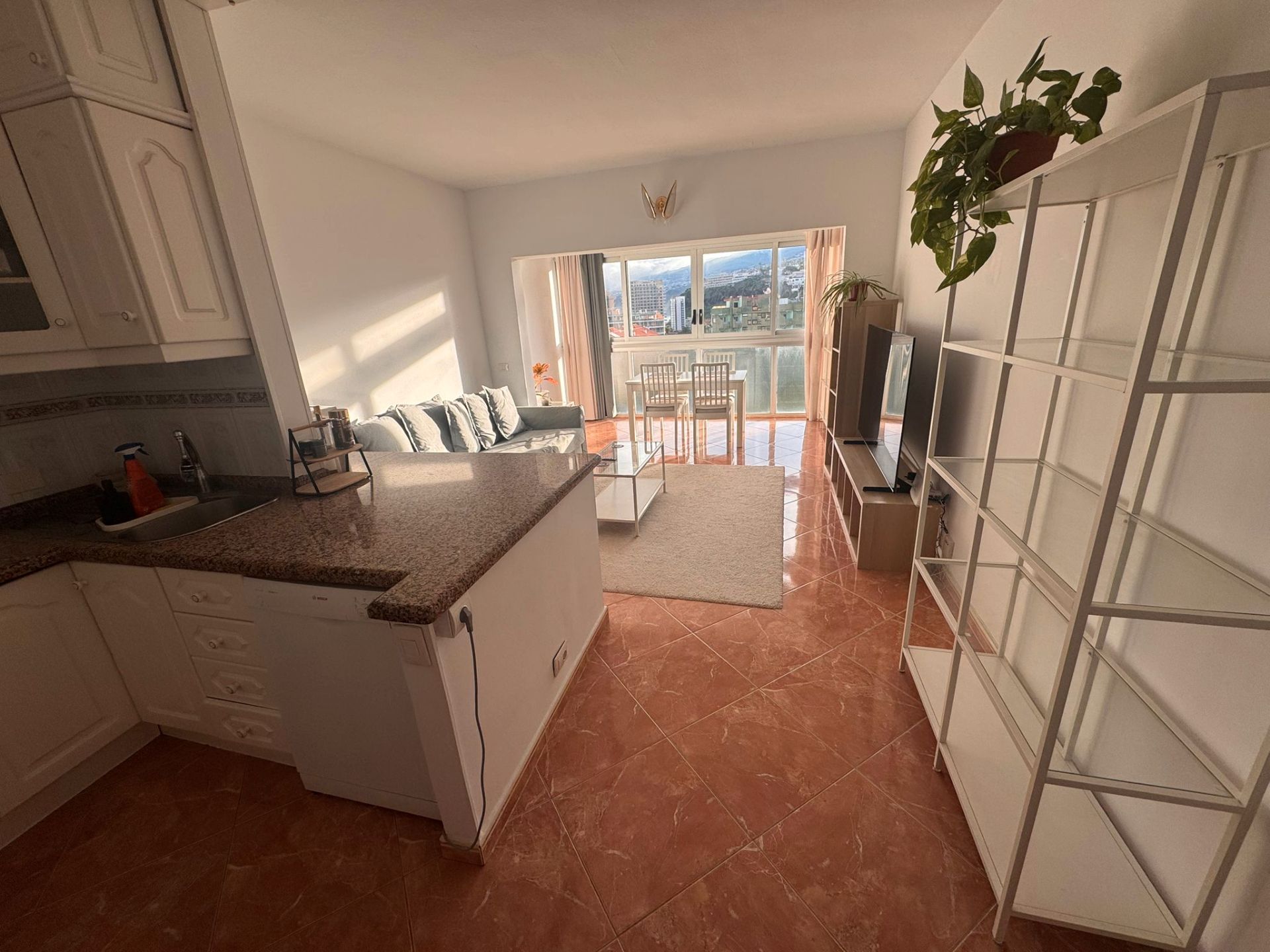 Sala de estar de Dúplex de alquiler en Puerto de la Cruz con Amueblado, Lavadora y TV