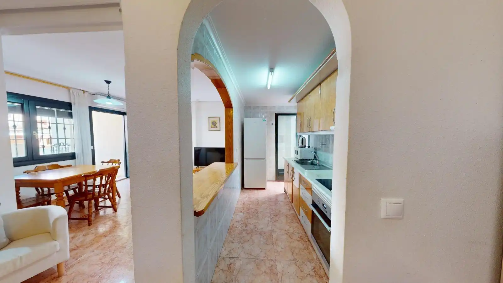 Cuina de Apartament en venda en Los Alcázares amb Aire condicionat, Terrassa i Moblat