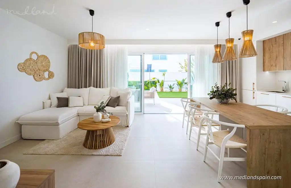 Sala de estar de Apartamento en venta en Pilar de la Horadada con Terraza y Piscina comunitaria