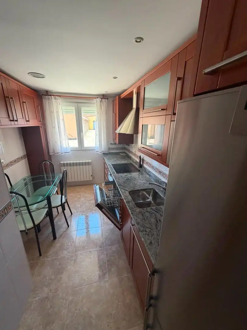 Kitchen of Flat for sale in Fuensaldaña  with Heating, Terrace and Furnished
