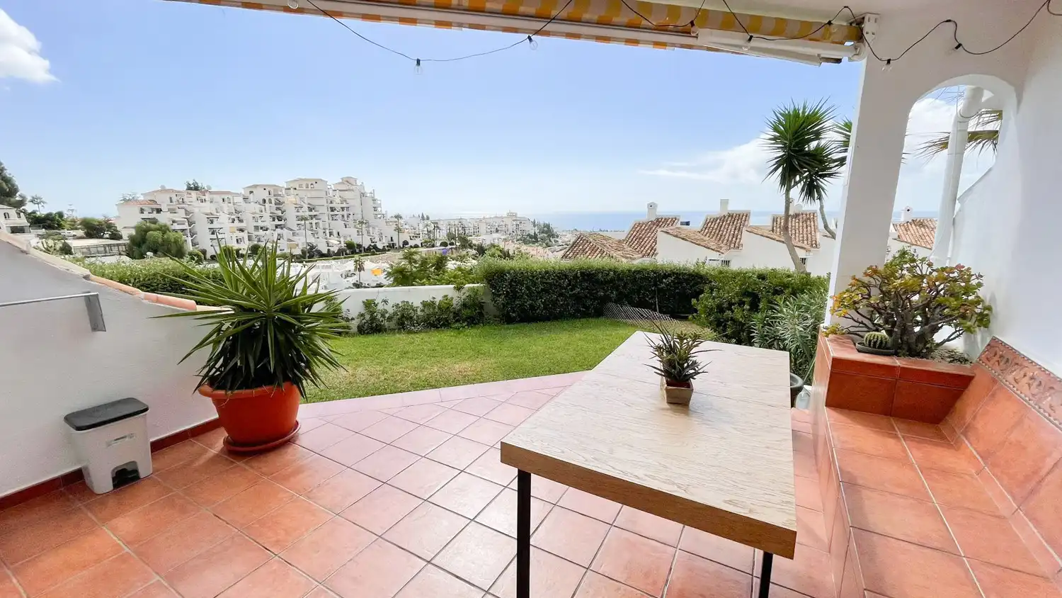 Garden of Detached homes for rent in Mijas  with Terrace, Swimming Pool and Pets allowed