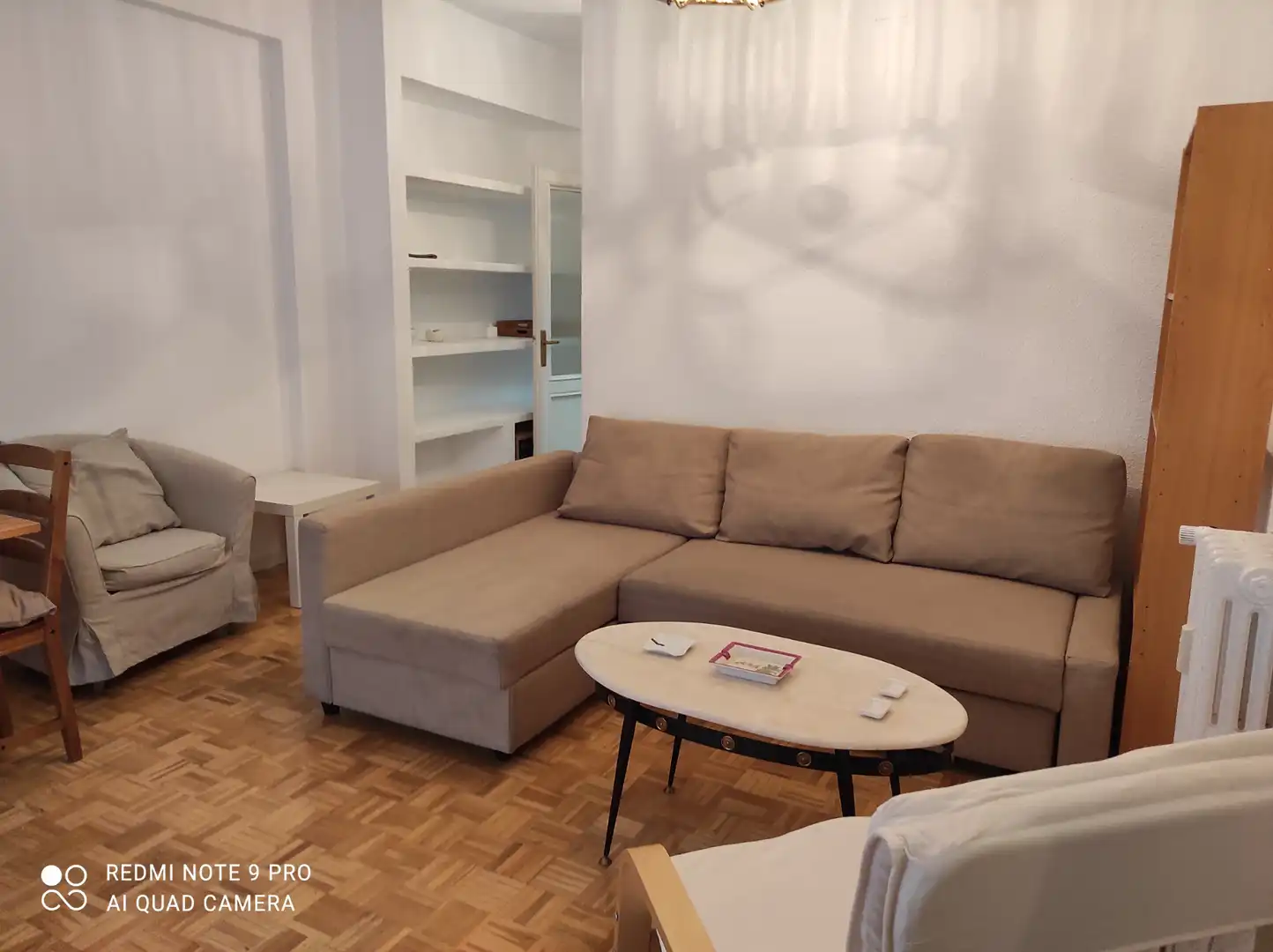 Sala de estar de Piso de alquiler en Madrid con Calefacción, Parquet y Terraza