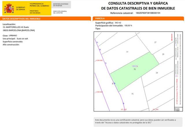 Terreno en Venta en MARTORELLES en Torre Baró