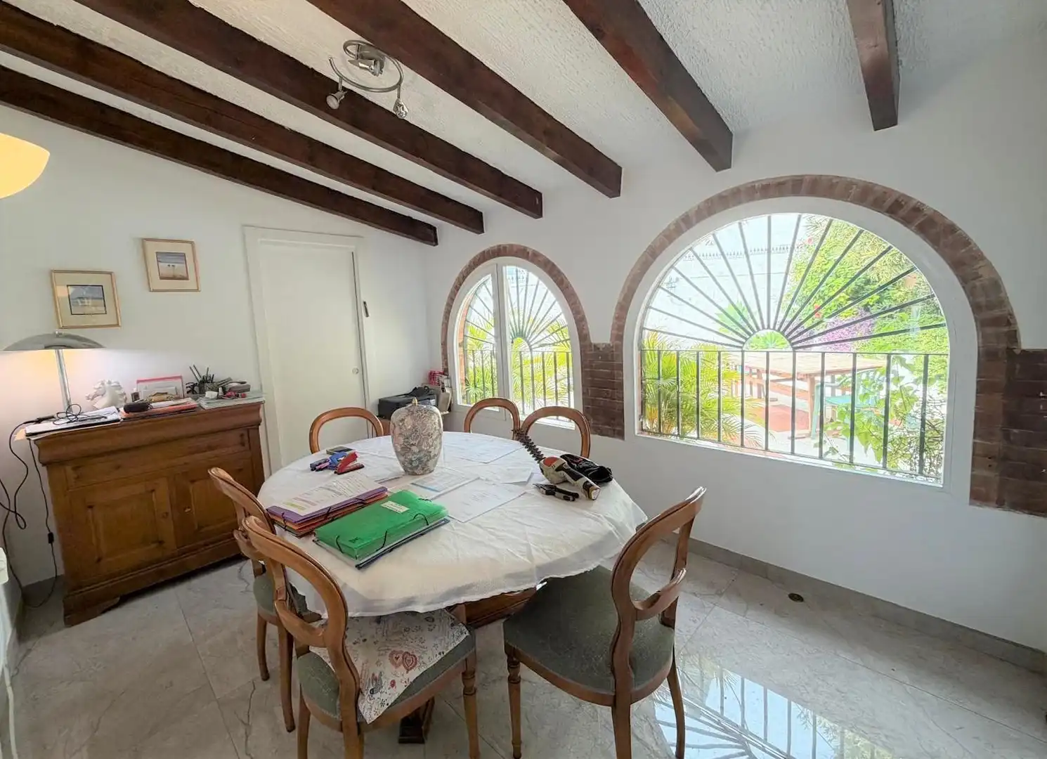 Dining room of Houses for sale in Benalmádena  with Air Conditioner, Heating and Private garden