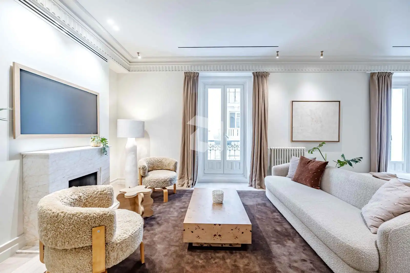 Wohnzimmer von Wohnung zum Verkauf in Madrid mit Klimaanlage, Heizung und Terrasse
