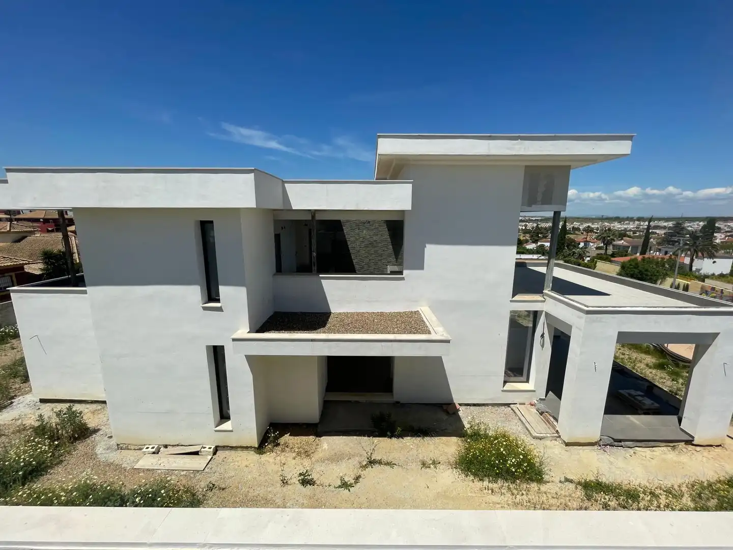 Vista exterior de Casa o chalet en venta en Gines con Jardín privado, Terraza y Piscina