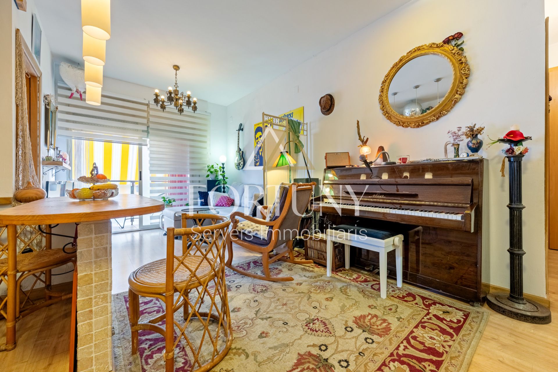 Living room of Flat for sale in  Tarragona Capital  with Air Conditioner, Parquet flooring and Terrace