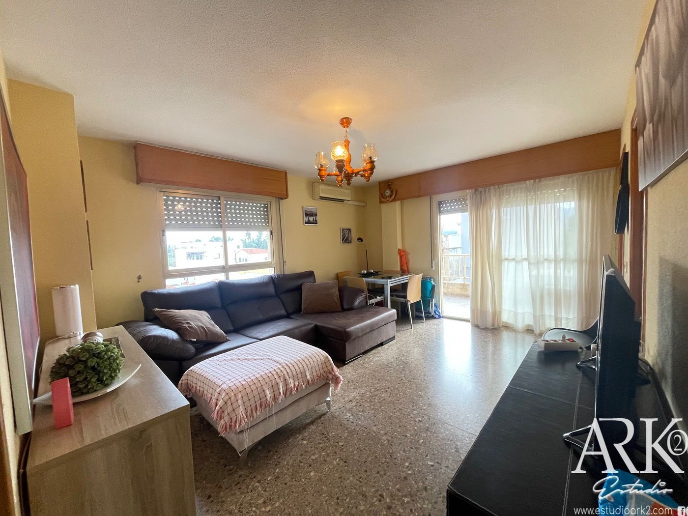 Living room of Apartment for sale in Gandia  with Air Conditioner, Furnished and Oven