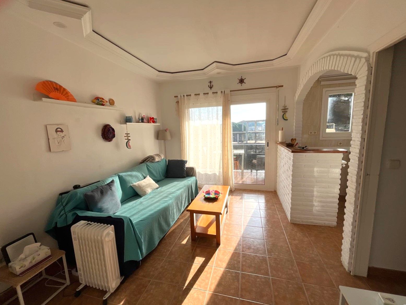 Sala de estar de Apartamento en venta en Calonge i Sant Antoni con Terraza y Amueblado