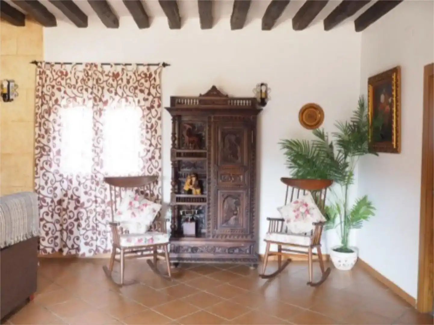Sala d'estar de Finca rústica en venda en Munera amb Jardí privat, Piscina i Moblat