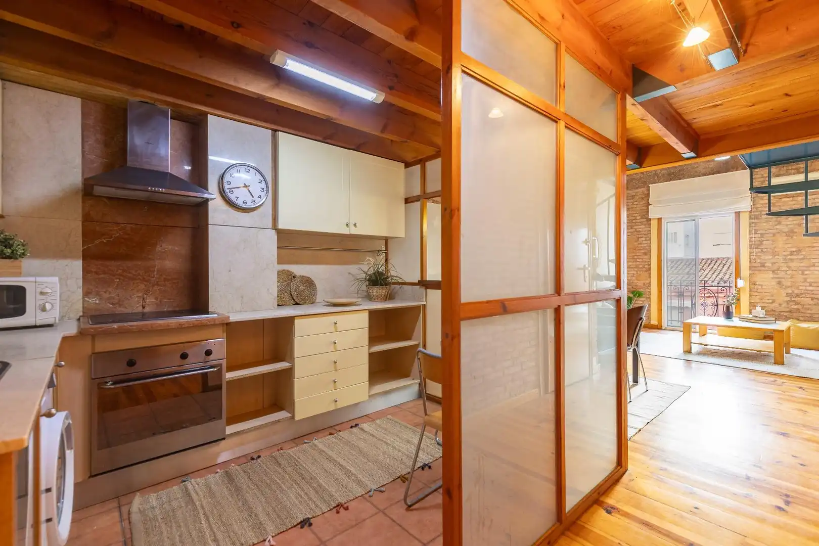 Küche von Maisonette zum Verkauf in Valencia mit Klimaanlage und Balkon