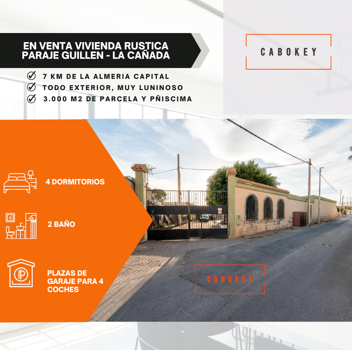 Vista exterior de Finca rústica en venda en  Almería Capital amb Jardí privat, Piscina i Moblat