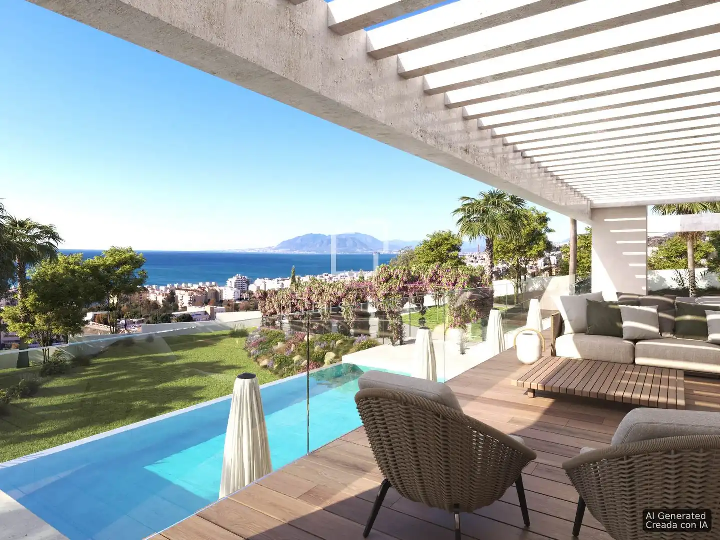 Terraza de Casa o chalet en venta en Rincón de la Victoria con Aire acondicionado, Jardín privado y Piscina