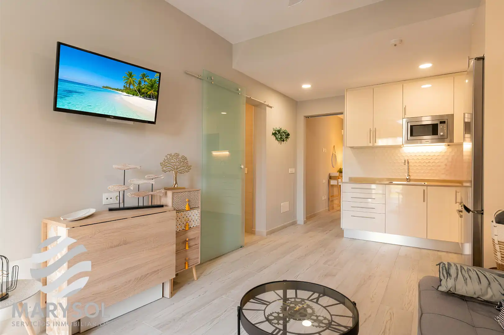 Sala d'estar de Apartament de lloguer en San Bartolomé de Tirajana amb Terrassa, Moblat i Forn
