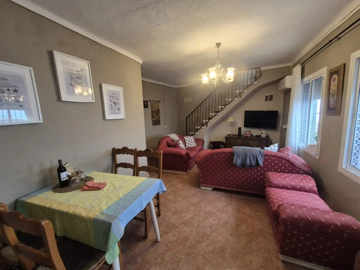 Living room of Houses for sale in Guaro  with Air Conditioner, Terrace and Furnished