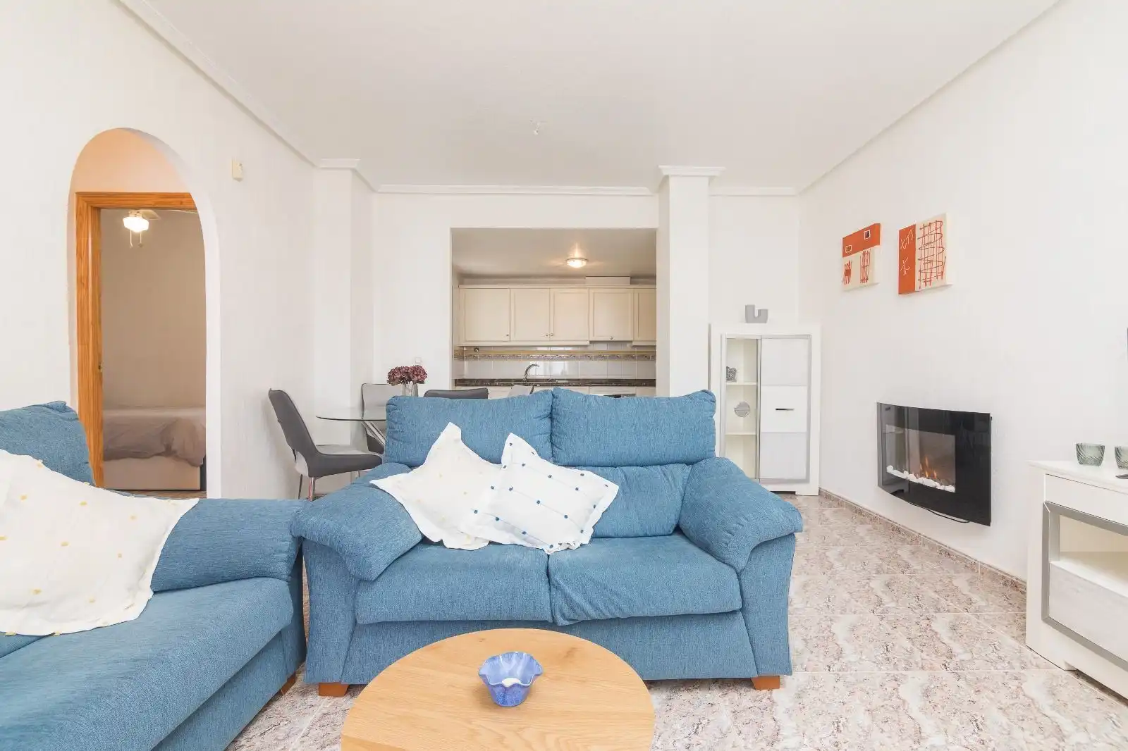 Wohnzimmer von Wohnung zur Miete in Orihuela mit Klimaanlage, Heizung und Terrasse