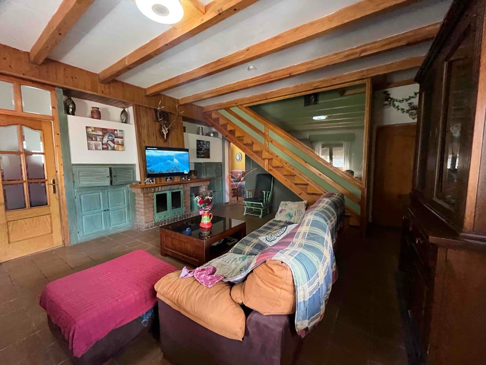 Sala de estar de Casa o chalet en venta en Arcas del Villar con Calefacción, Jardín privado y Terraza