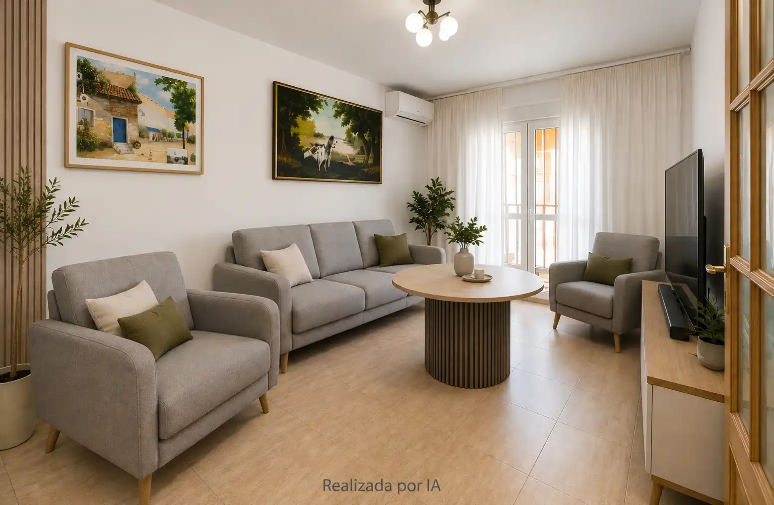 Wohnzimmer von Wohnung zum Verkauf in El Ejido mit Klimaanlage, Terrasse und Möbliert