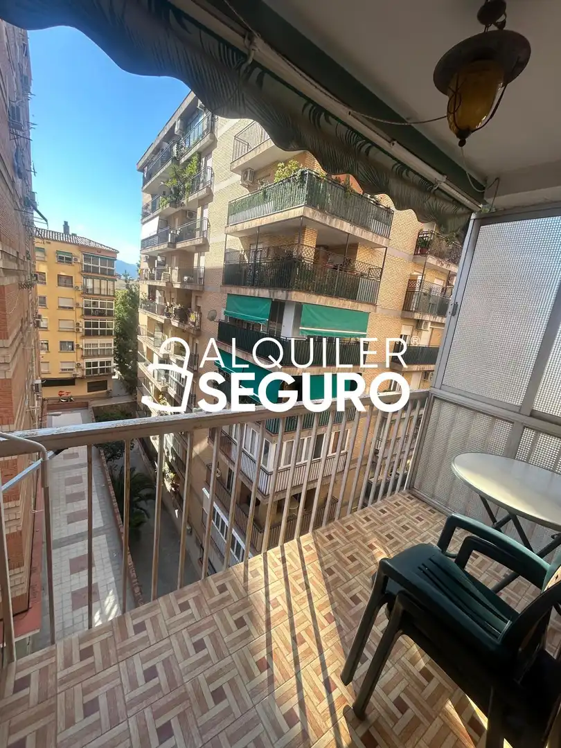 Balcony of Flat for rent in Granada  with Air Conditioner, Terrace and Furnished