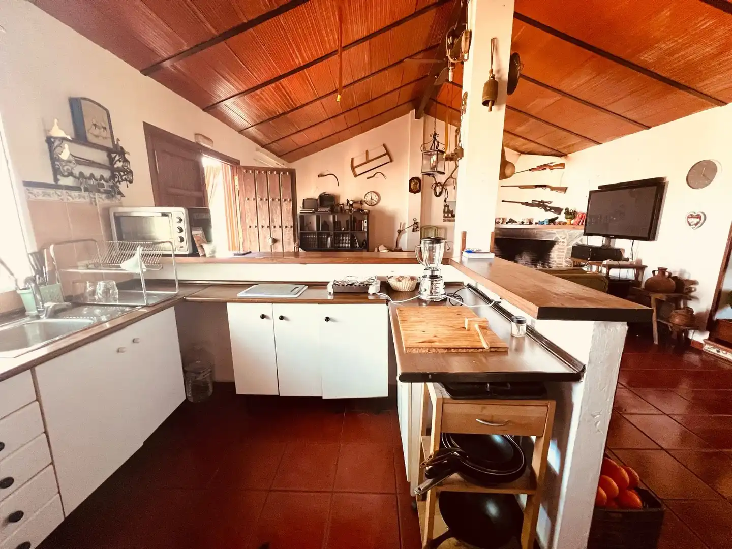 Cocina de Finca rústica en venta en Málaga con Terraza y Piscina