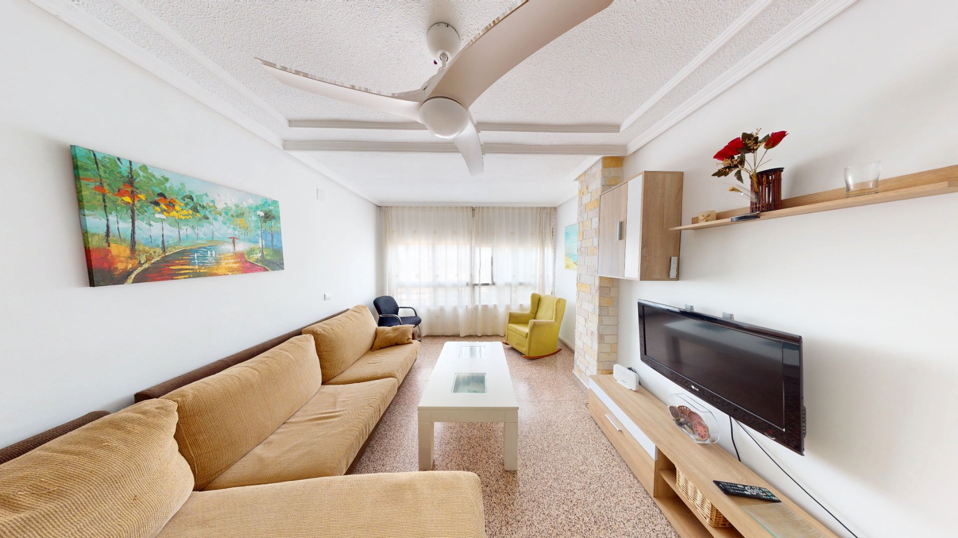 Living room of Flat for sale in San Vicente del Raspeig / Sant Vicent del Raspeig  with Air Conditioner, Furnished and Oven