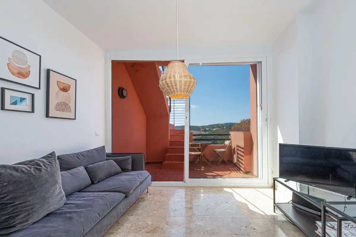 Sala d'estar de Àtic en venda en Manilva amb Aire condicionat, Calefacció i Terrassa