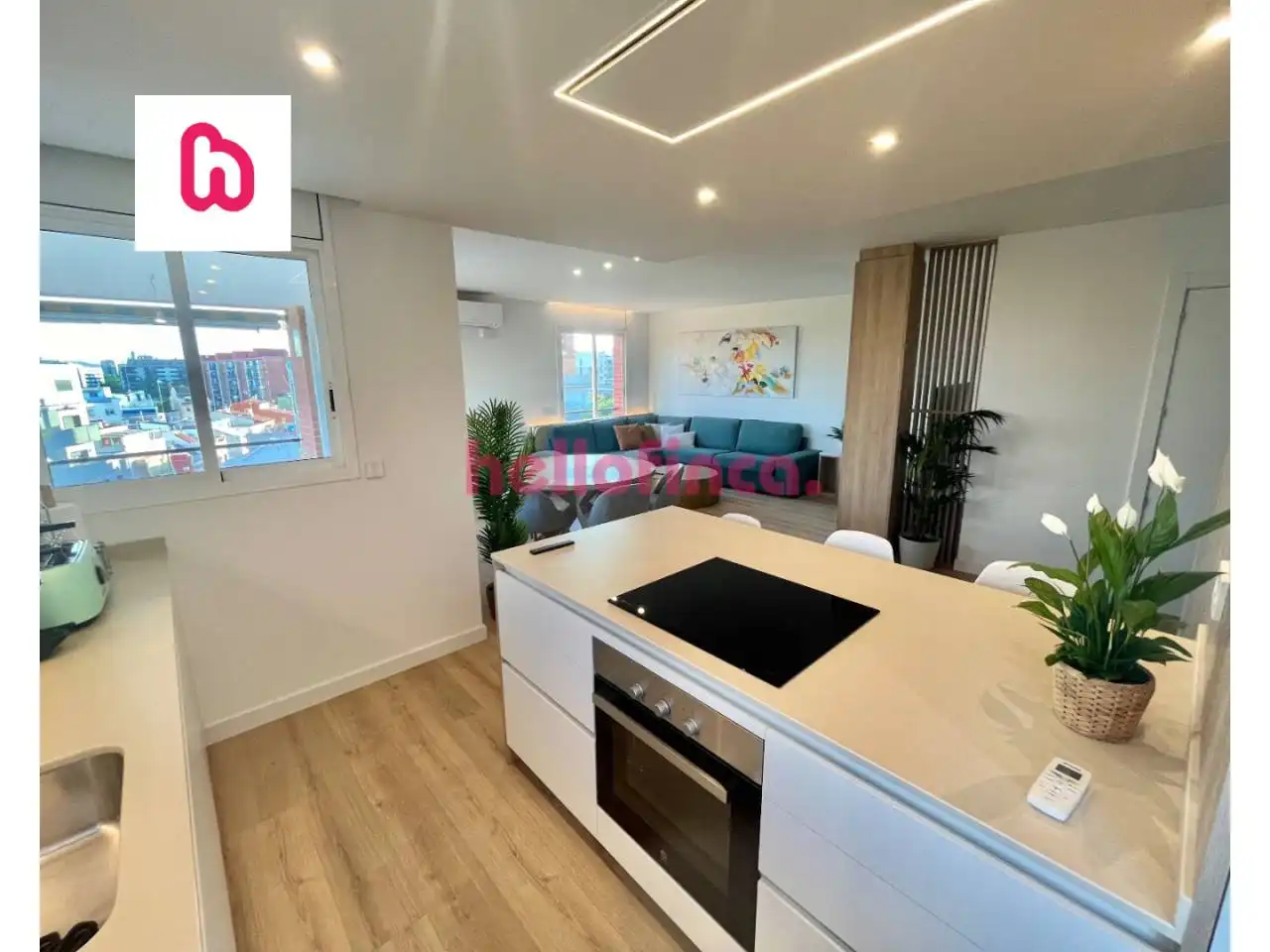 Cocina de Ático en venta en Sant Adrià de Besòs con Aire acondicionado, Calefacción y Parquet