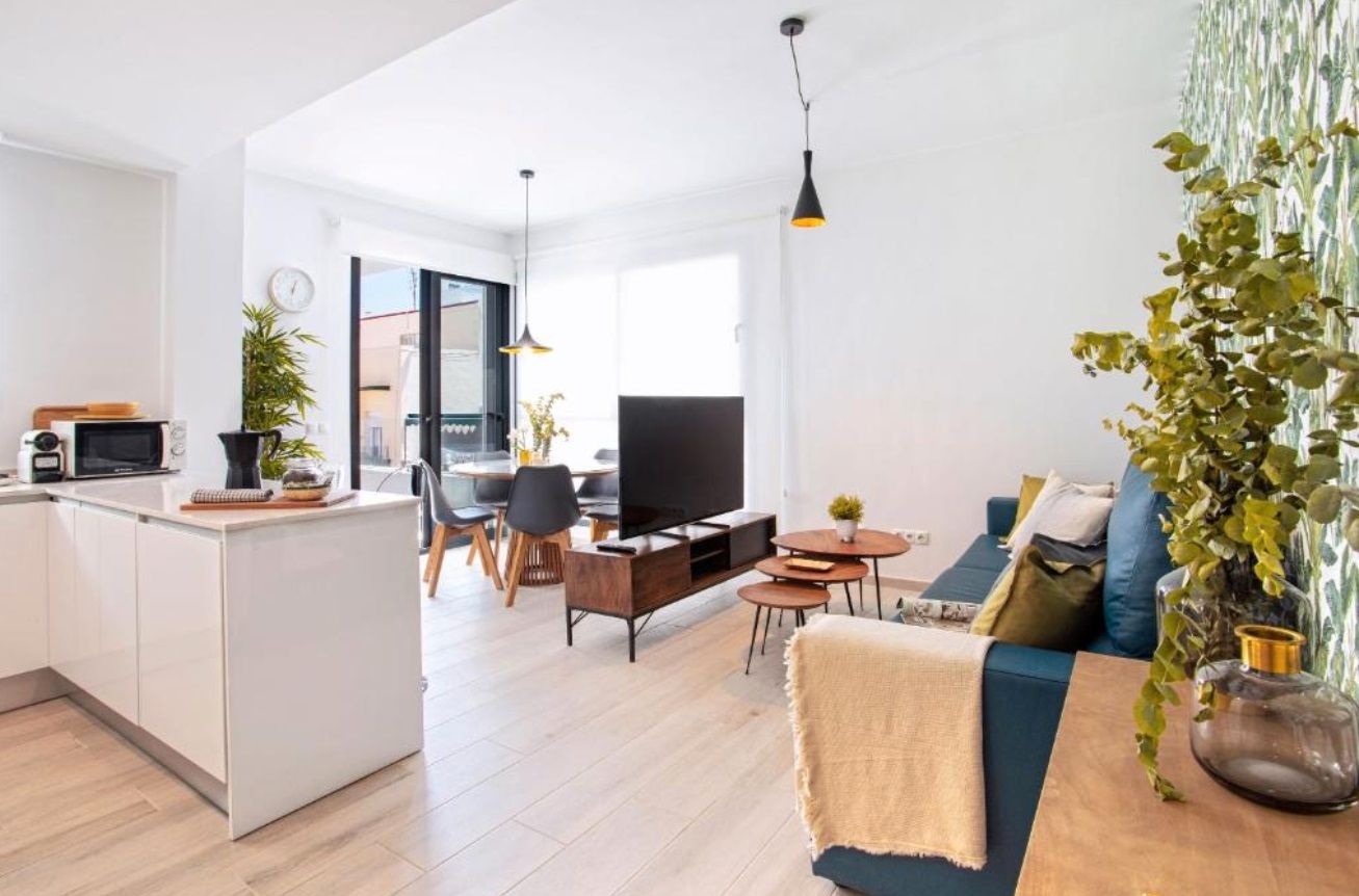 Living room of Apartment to rent in Málaga Capital  with Air Conditioner, Heating and Parquet flooring