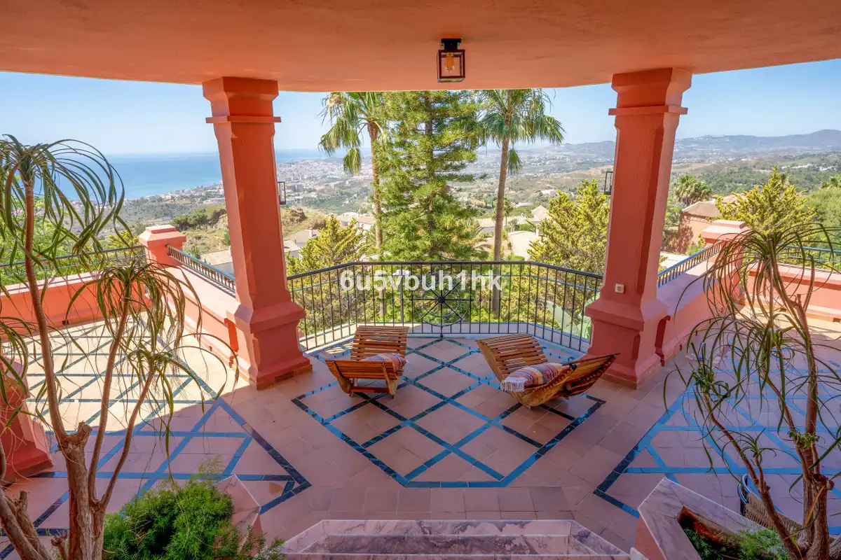 Terraza de Casa o chalet de alquiler en Fuengirola con Aire acondicionado, Jardín privado y Piscina