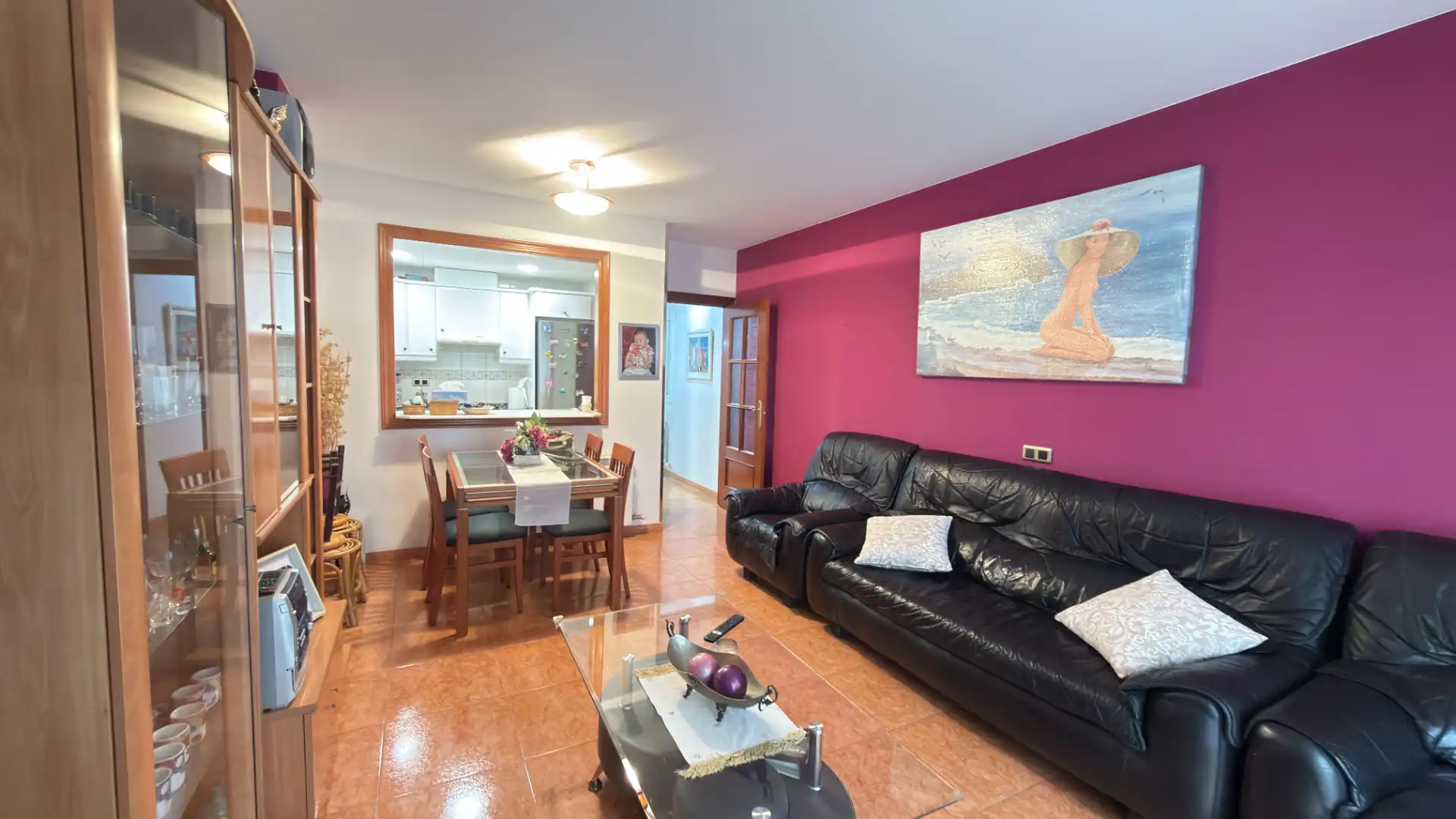 Living room of Flat for sale in Pineda de Mar  with Heating, Terrace and Furnished