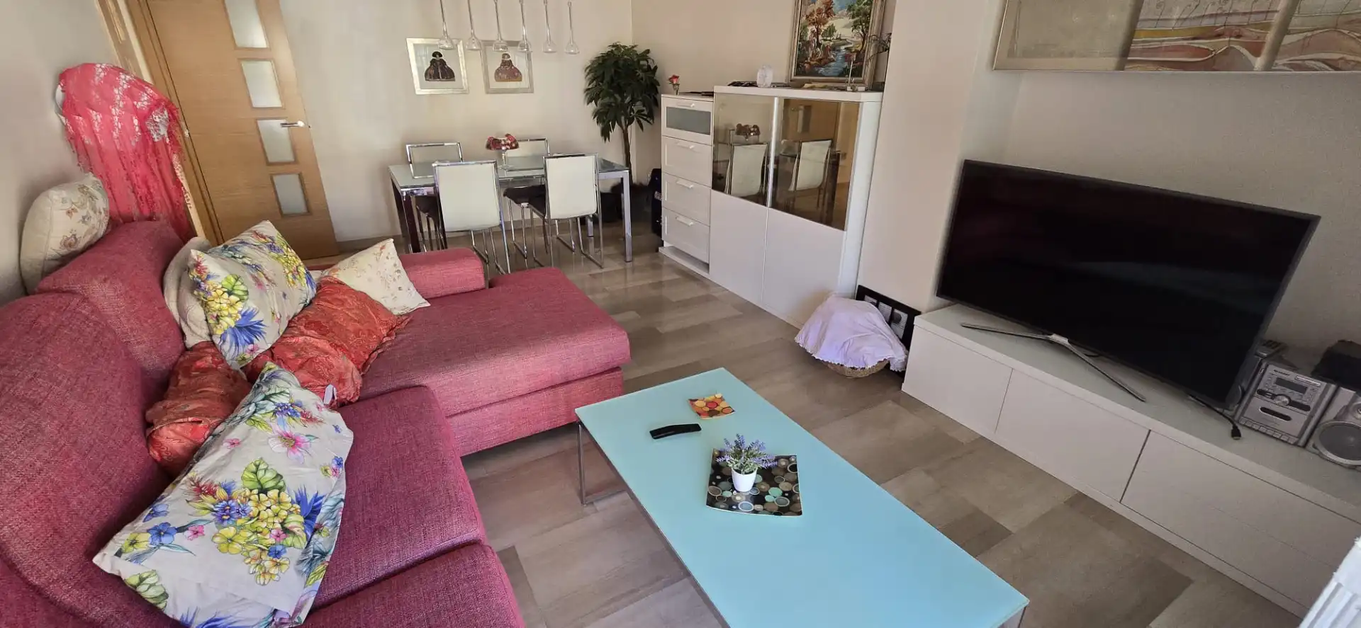 Living room of Flat for rent in Dénia  with Air Conditioner, Heating and Terrace