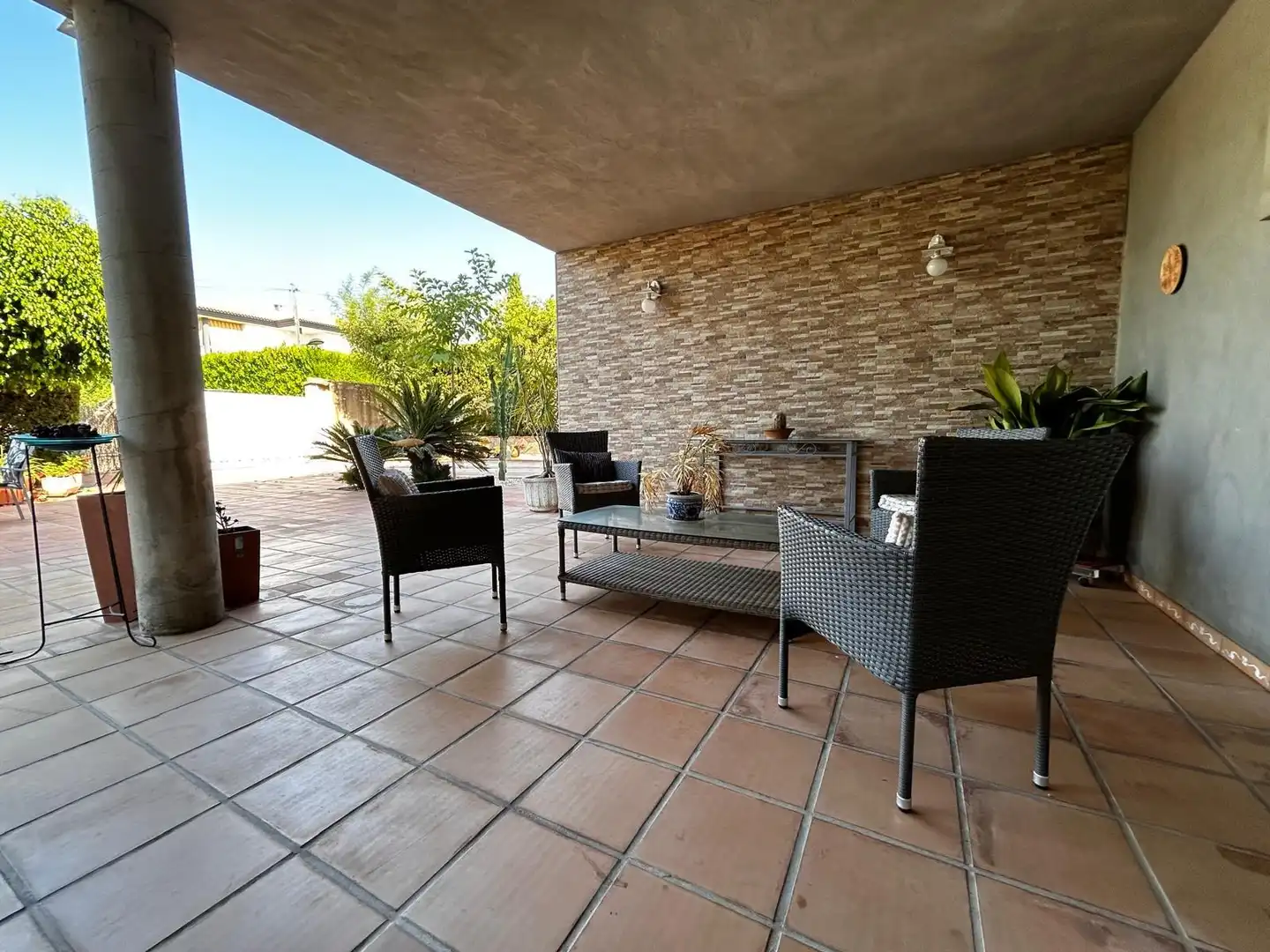 Terraza de Casa o chalet en venta en La Font d'en Carròs con Aire acondicionado, Calefacción y Jardín privado