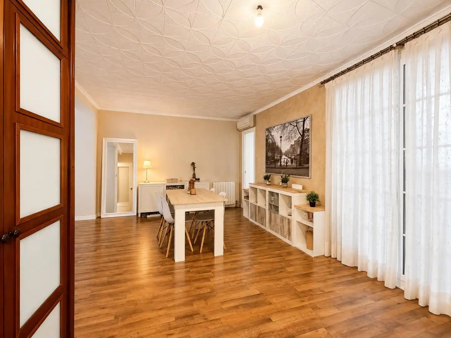 Dining room of Flat for rent in Valencia  with Heating, Parquet flooring and Furnished