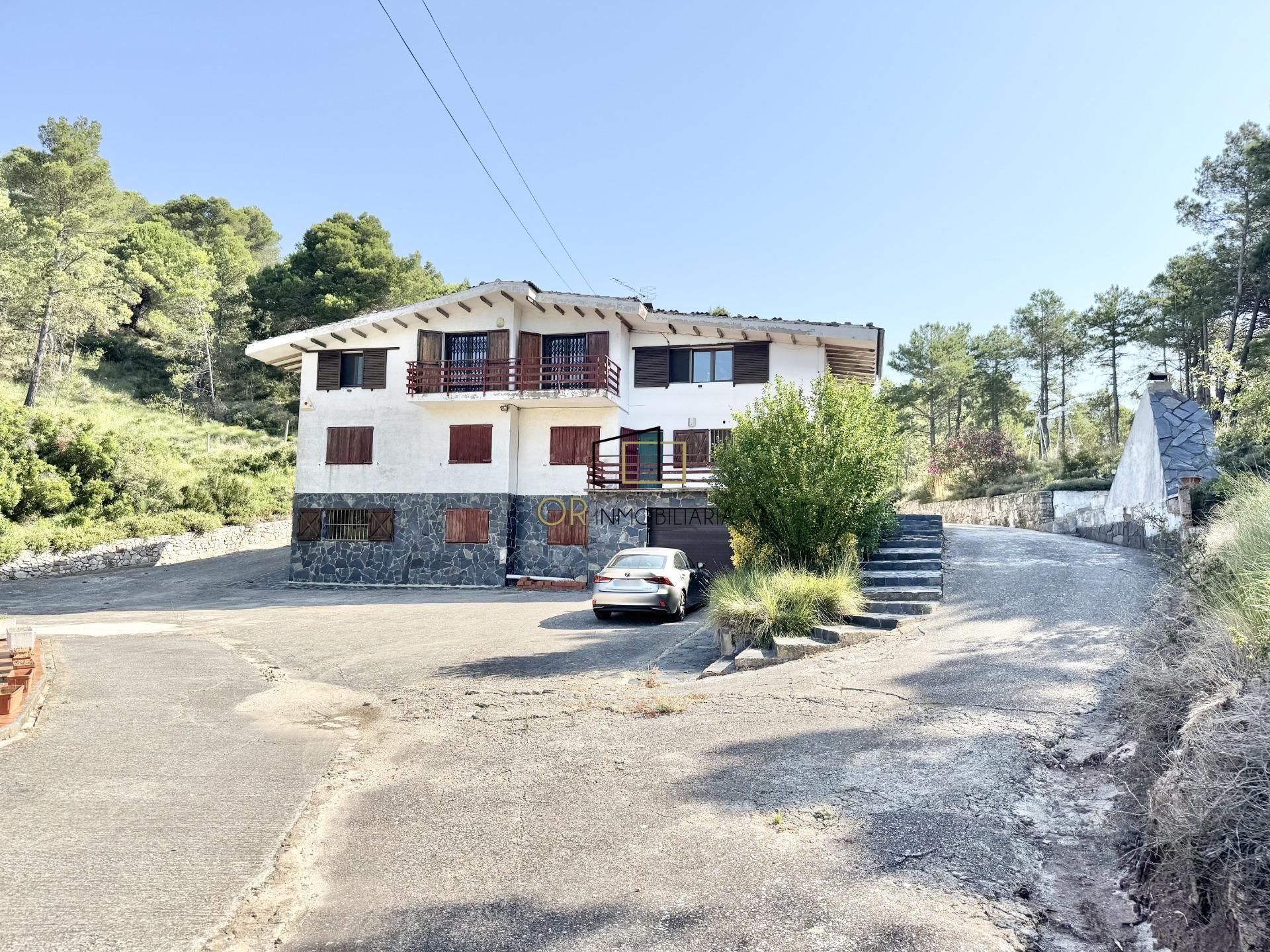 Exterior view of House or chalet for sale in La Llacuna  with Heating, Private garden and Terrace