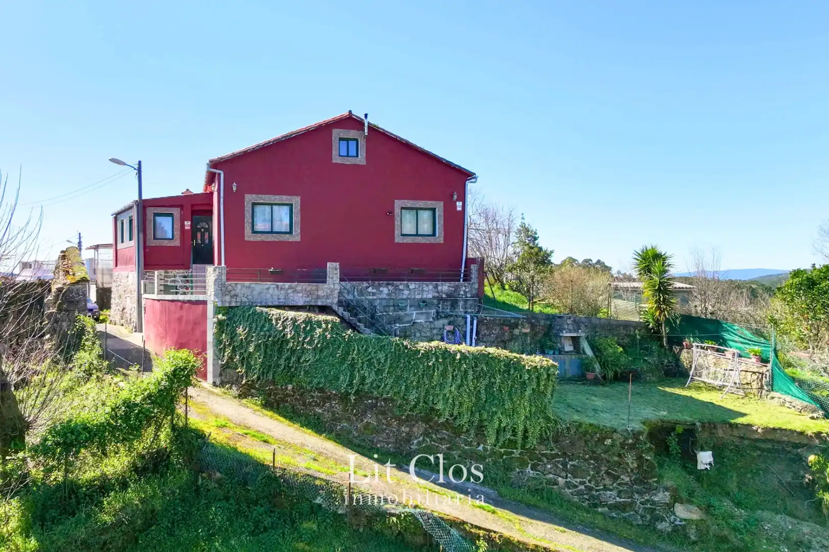 Vista exterior de Casa o chalet en venta en Ponte Caldelas con Jardín privado, Terraza y Amueblado