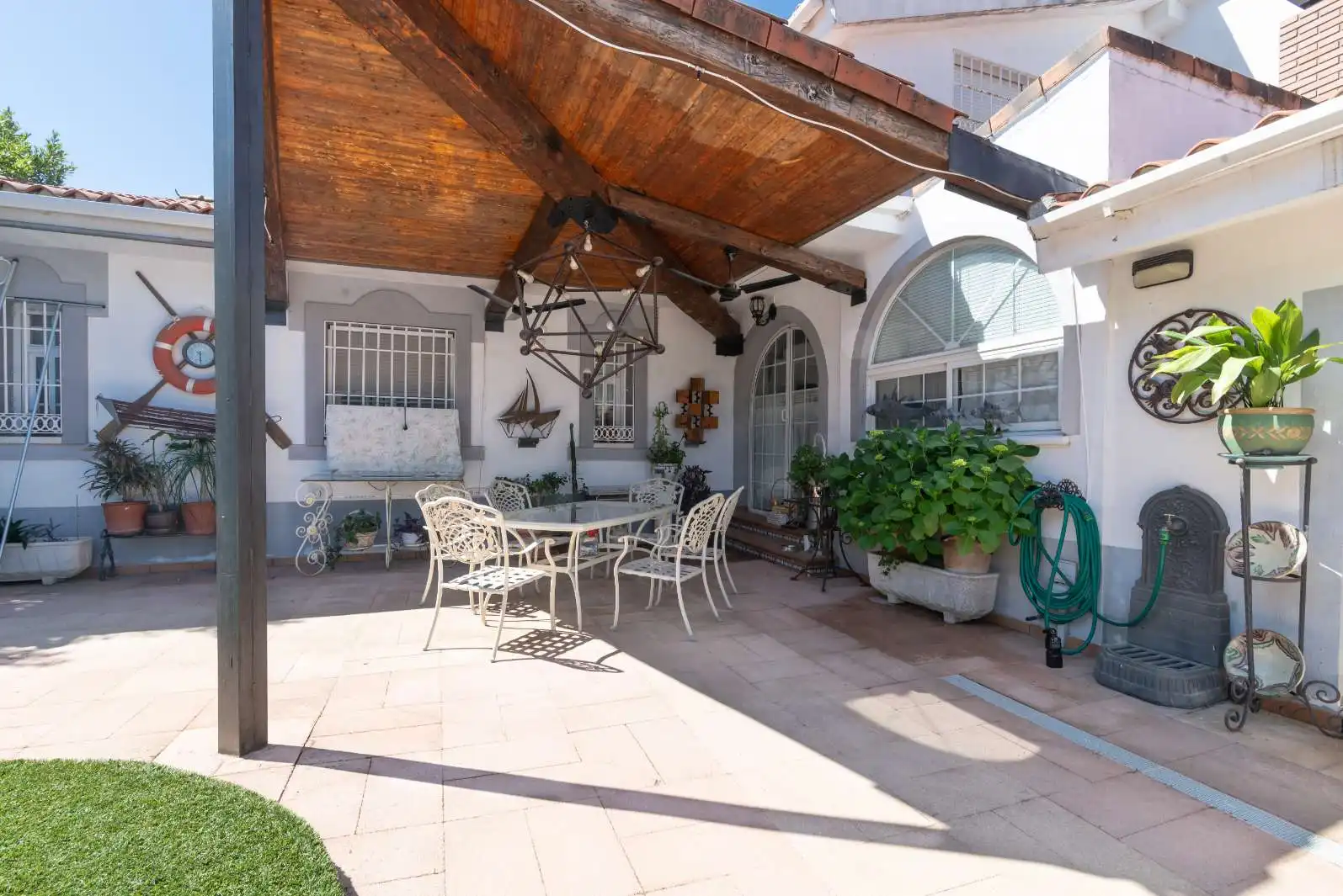 Terrassa de Casa o xalet en venda en Nuevo Baztán amb Aire condicionat, Calefacció i Jardí privat