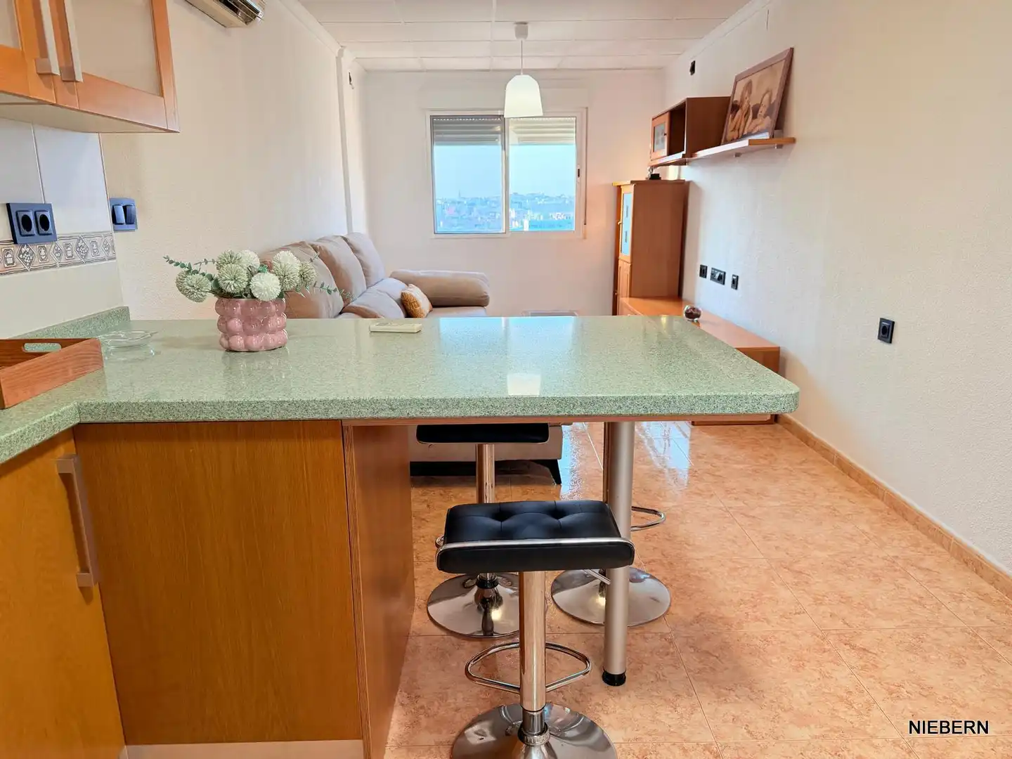 Cocina de Piso de alquiler en Cartagena con Aire acondicionado, Amueblado y Horno