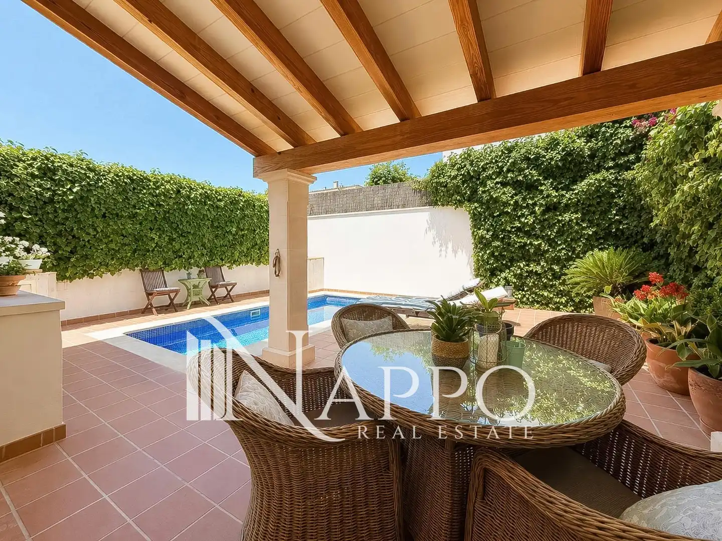 Terraza de Casa adosada en venta en  Palma de Mallorca con Aire acondicionado, Calefacción y Jardín privado