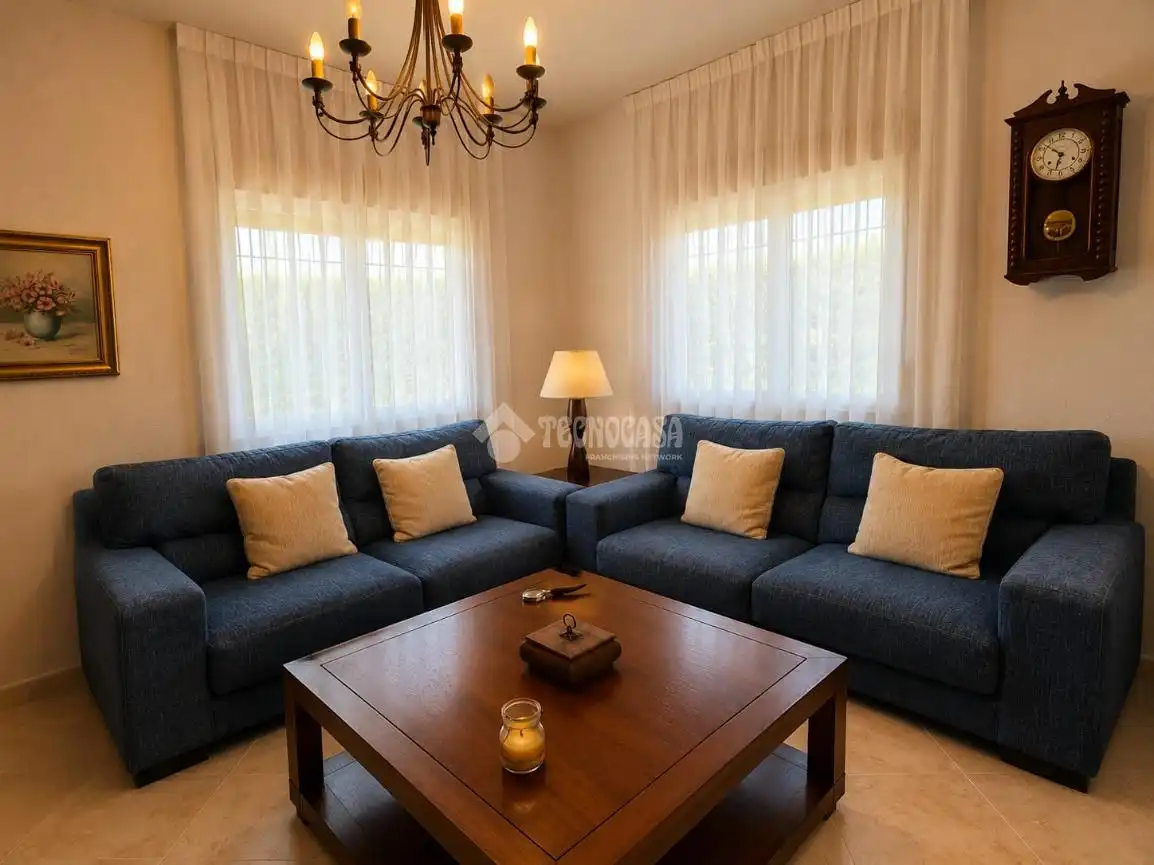 Sala de estar de Casa o chalet en venta en Carranque con Aire acondicionado, Parquet y Terraza
